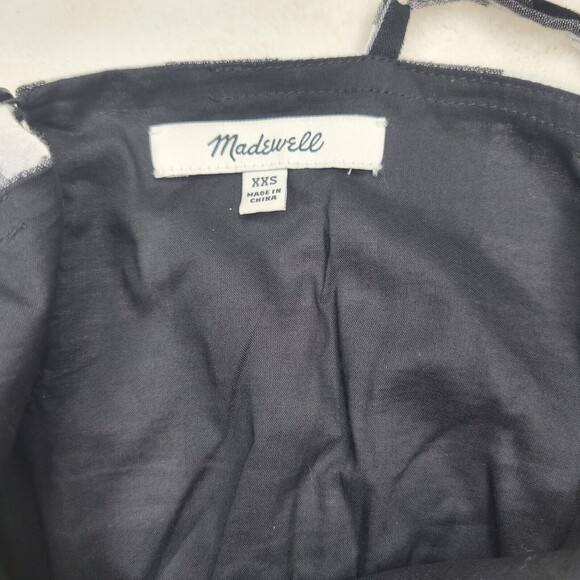 Madewell Cami Wide-Leg Jumpsuit in Gingham Check black and white Size XXS - Picture 12 of 15